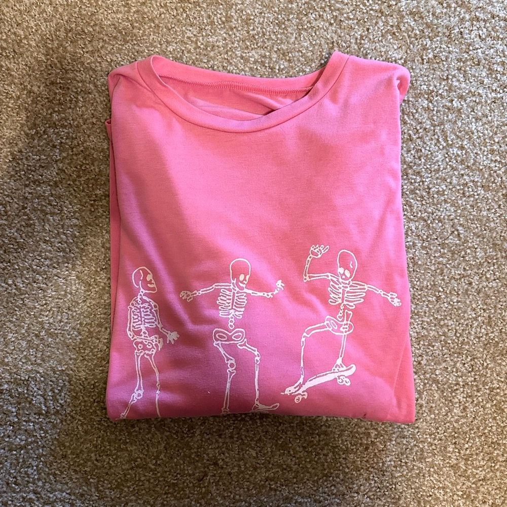Skateboarding skeleton oversized tshirt